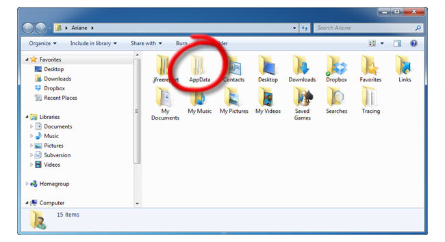 I cant find my appdata folder.? | yahoo answers