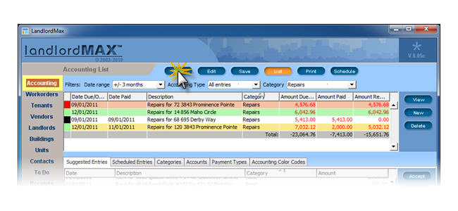 LandlordMax Property Management Software: new entry