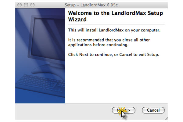 LandlordMax Property Management Software:Install/Mac/Welcome