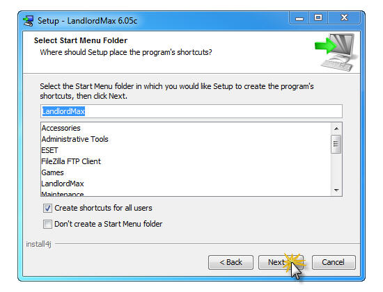 LandlordMax Property Management Software: Shortcut