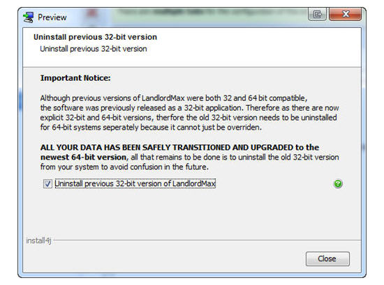LandlordMax Property Management Software: Installer screenshot