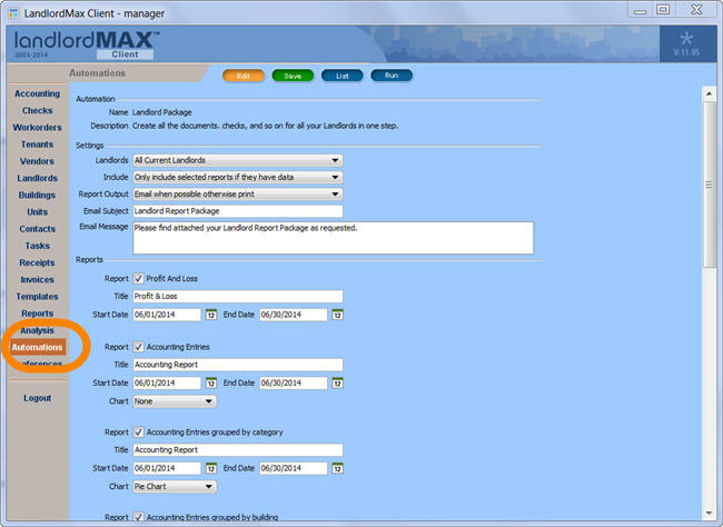 LandlordMax Property Management Software New Feature Screenshot: Automation of Tasks