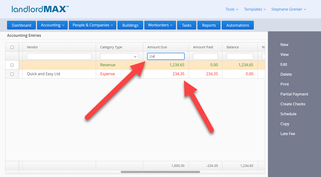 LandlordMax Property Management Software: Number Search