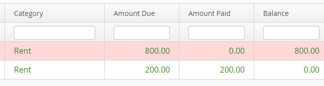 LandlordMax Property Management Software: Partial Payment Applied