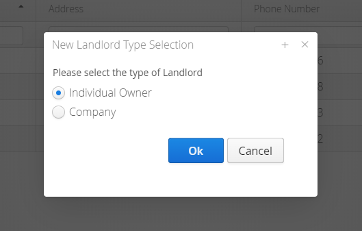 LandlordMax Property Management Software: Landlord Type