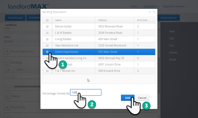 LandlordMax Property Management Software: Landlord Link Building