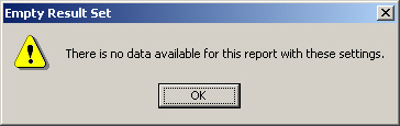 LandlordMax Property Management Software User Manual Screenshot: No Data To Generate Report With Warning Message