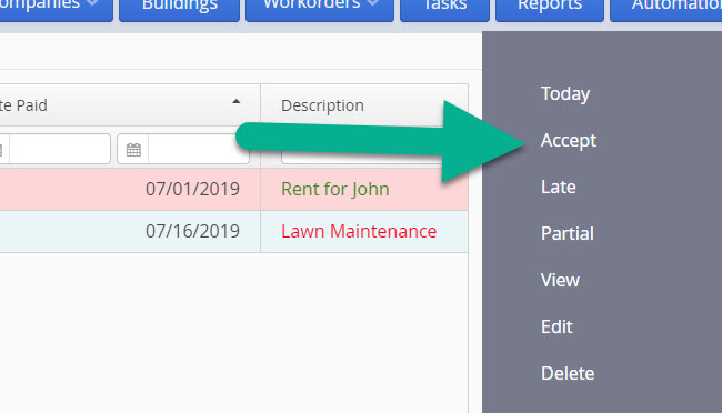 LandlordMax Property Management Software: Edit Suggested Accounting Entries Accept Action