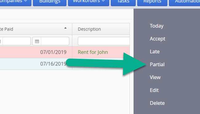 LandlordMax Property Management Software: Edit Suggested Accounting Entries Partial Action