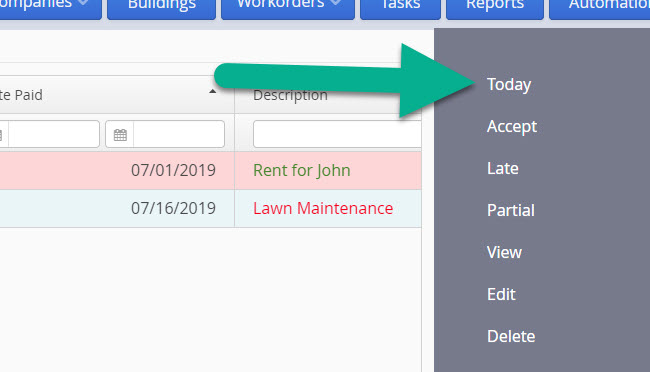 LandlordMax Property Management Software: Edit Suggested Accounting Entries Today Action