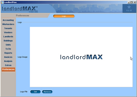 LandlordMax Property Management Software New Feature Screenshot: Logo