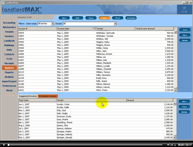 LandlordMax Property Management Software New Feature Screenshot: Multi-Print