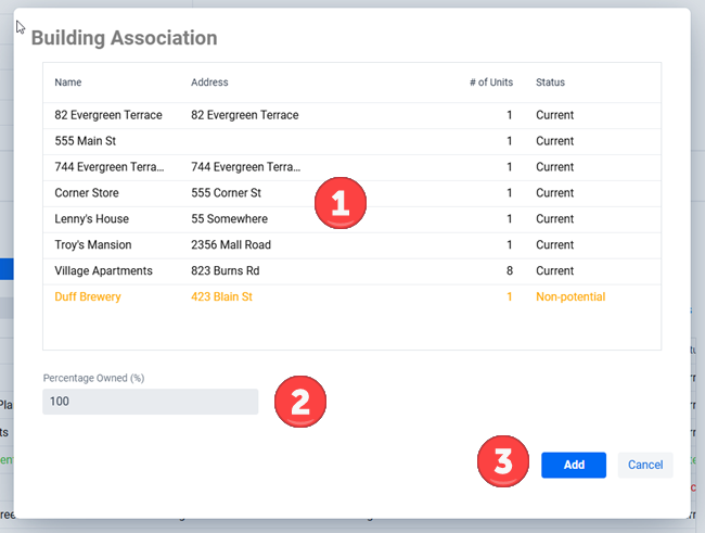 Add building ownership details for the landlord