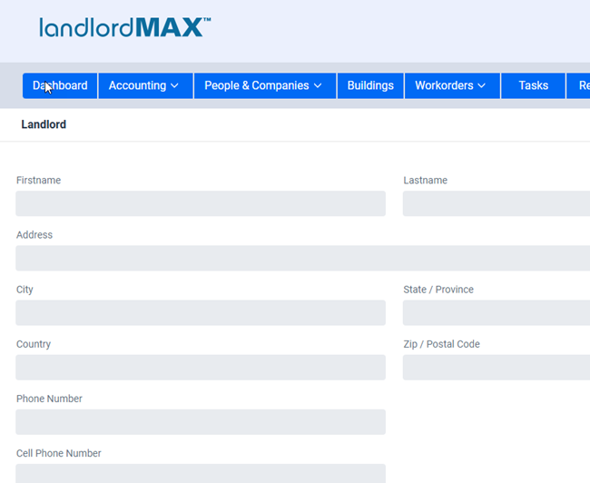Landlord form
